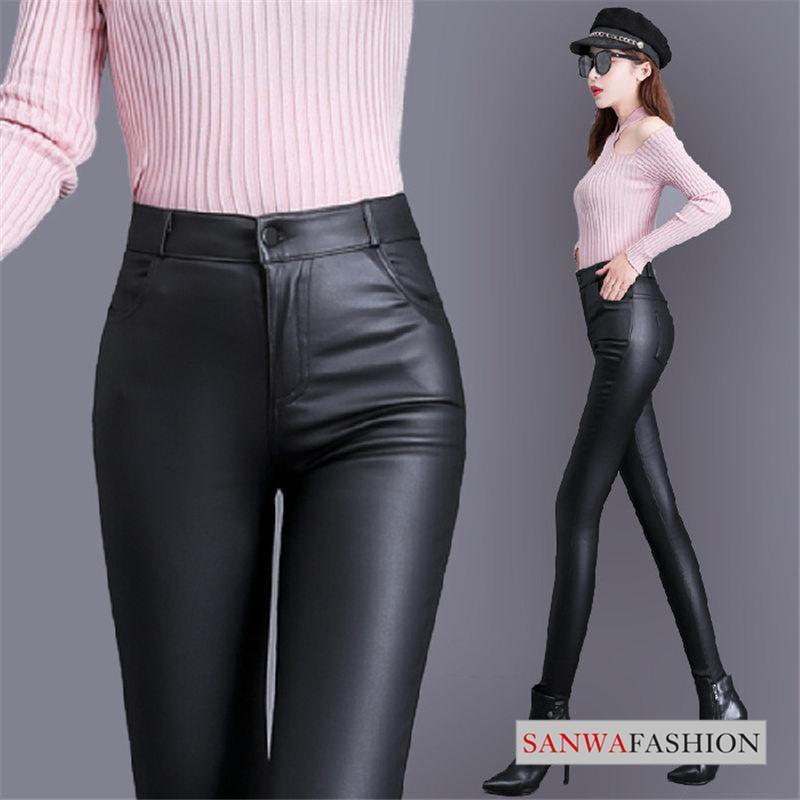 レザーパンツ レディース 裏起毛 裏ボア PUパンツ ボトムス ハイ