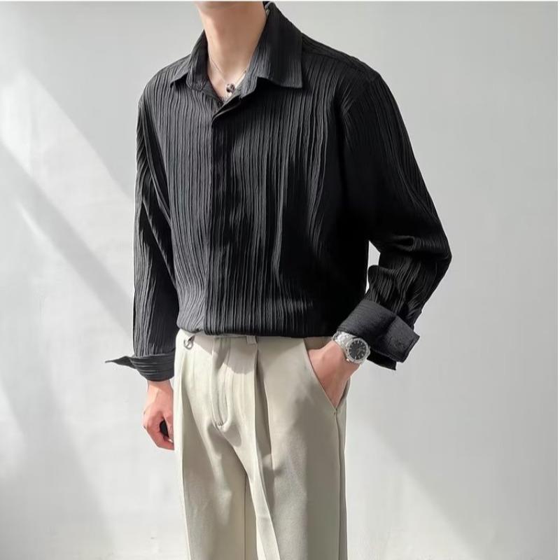 メンズシャツ 春 夏 秋 メンズ シャツ 長袖 トップス 通勤 韓国風
