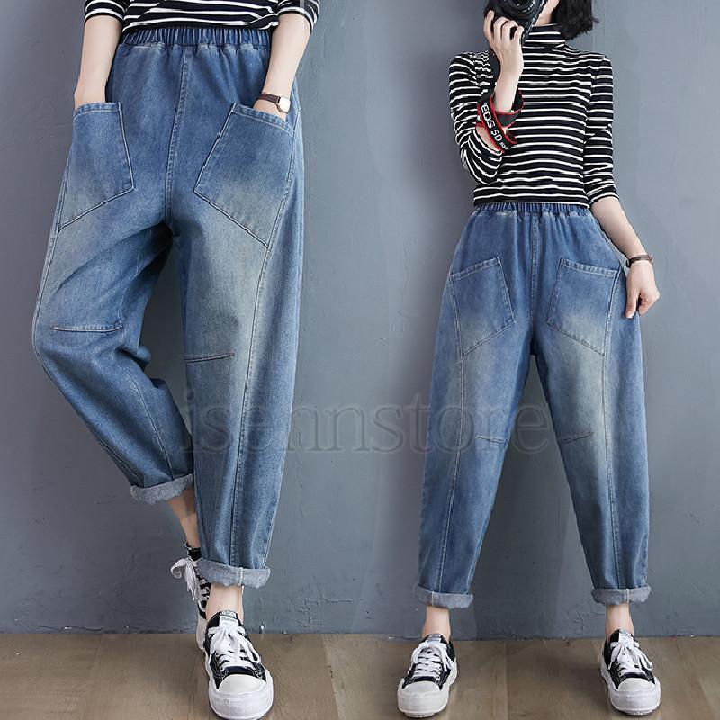 サルエルパンツ デニムパンツ ゆる ジーンズ 春夏 9分丈 レディース