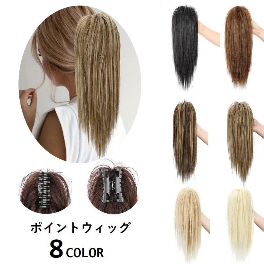 ポイントウィッグ 部分ウィッグ ポニーテール ヘアクリップ式 バンス