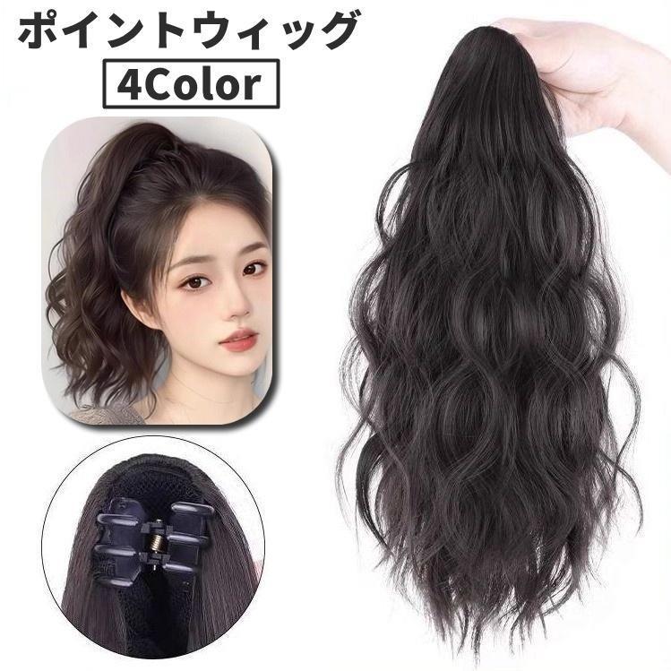 ポイントウィッグ ヘアウィッグ 部分ウィッグ つけ毛 カール風 パーマ