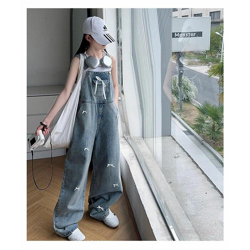 サロペットパンツ キッズ デニムサロペット 女の子 ロングパンツ 春服