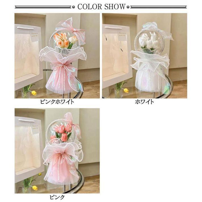 母の日 花束 バルーン バルーンブーケ フラワー ブーケ チューリップ