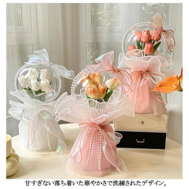 母の日 花束 バルーン バルーンブーケ フラワー ブーケ チューリップ