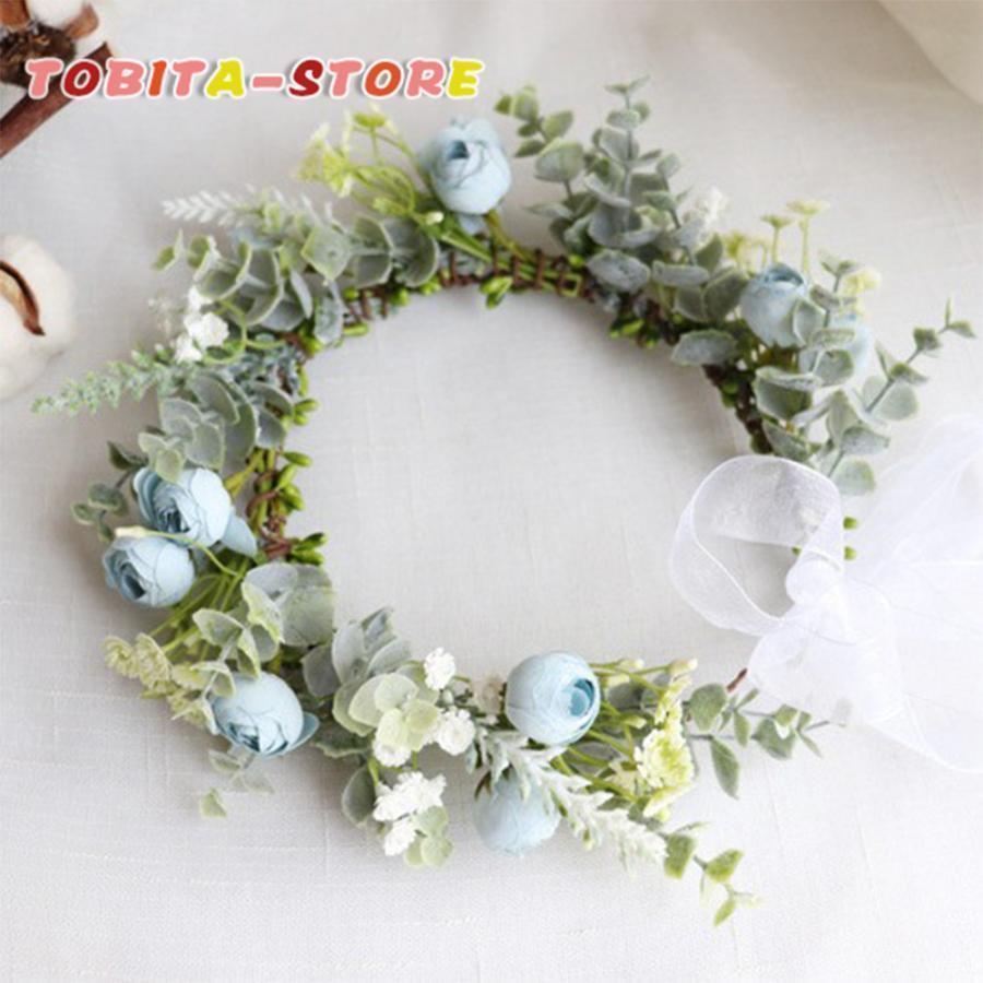 花冠 エレガンス 安い 5色 ウエディング ヘッドドレス 花かんむり 造花