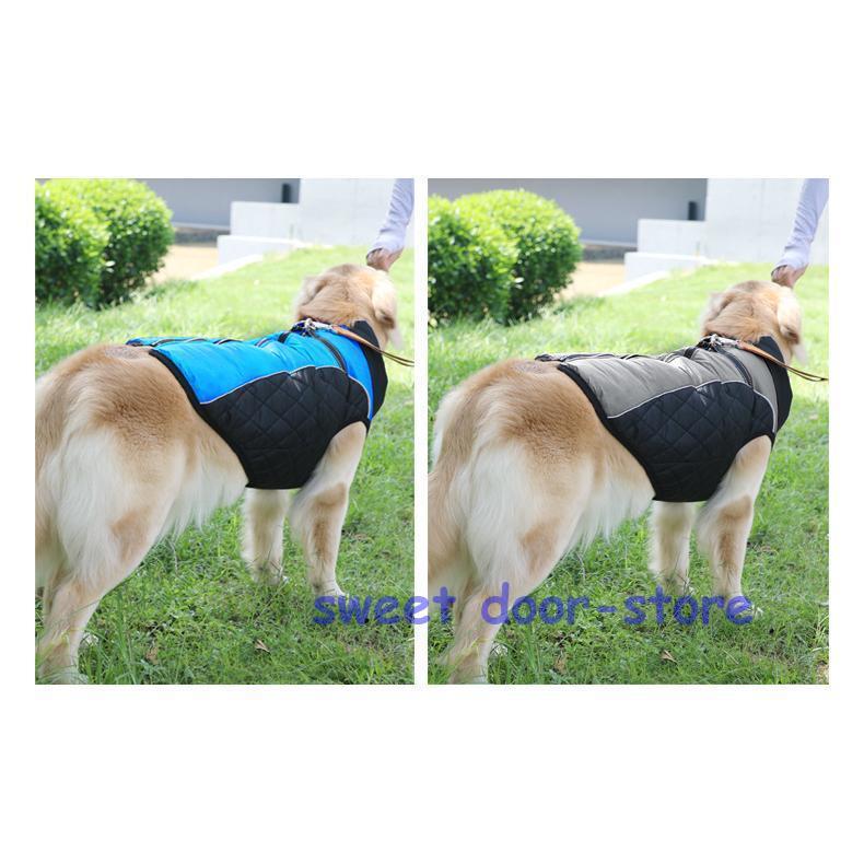 中型犬 大型犬 犬 服 ジャケット ハーネス ハーネス一体型ジャンパー キルティングスターベスト 秋冬 秋 秋用 冬 あったか 犬服 犬の服 冷え対策 保温性 洋服｜sweetdoor｜11