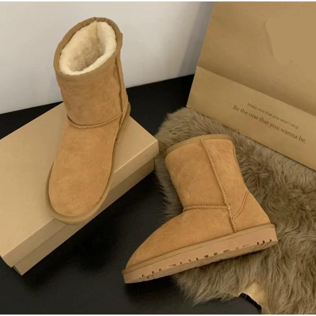 ロング丈ムートンブーツ メンズ ブーツ 本革 牛革 靴 ボア 裏起毛