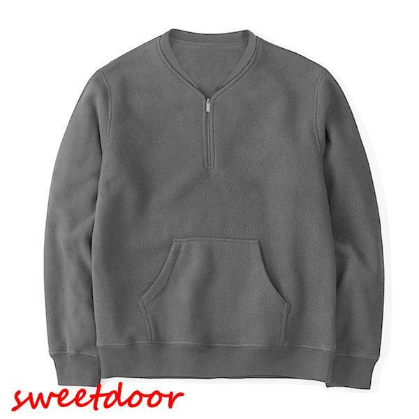 プライド 花柄モックネックスウェット フード無パーカー グレー 40*ZC203 メンズパーカー トップス 秋冬新作 フードなし パーカー プル