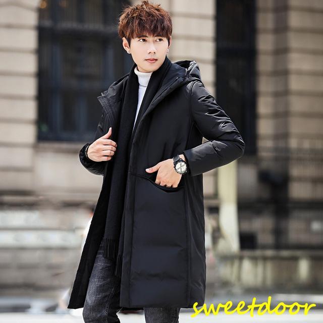 ビジネスコート ダウン メンズ 防風 防寒 保温 フード付き 厚手 防寒着