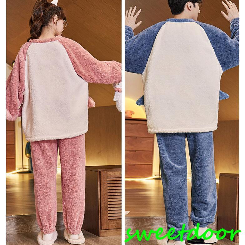 ペア パジャマ 冬 もこもこ カップル ルームウェア 上下 セット ペア パジャマ 冬 もこもこ カップル ルームウェア 上下 セット