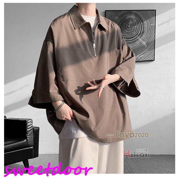 未使用3万 ムニタルプ 春夏 速乾 ハーフジップ シャツ 48 (M) 未使用3万 ムニタルプ 春夏 速乾 ハーフジップ シャツ 48 (M