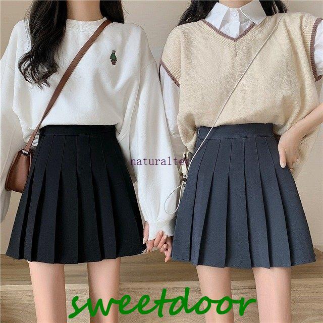 スカート レディース フレア ミニ丈 黒 秋 冬 高校生 大学生 通勤服