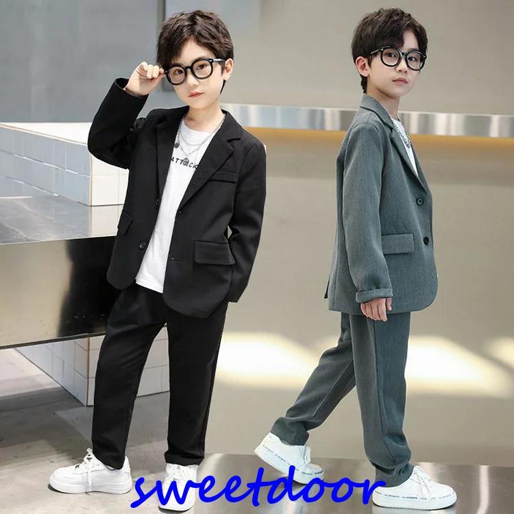 動画あり卒業式 入学式 スーツ 男の子 ジュニア 大きいサイズ ゆったり