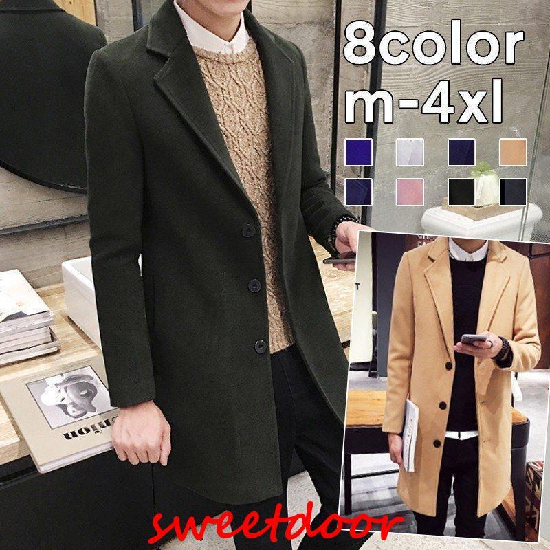 冬コート メンズ チェスターコート ロングコート テーラード 厚手 暖