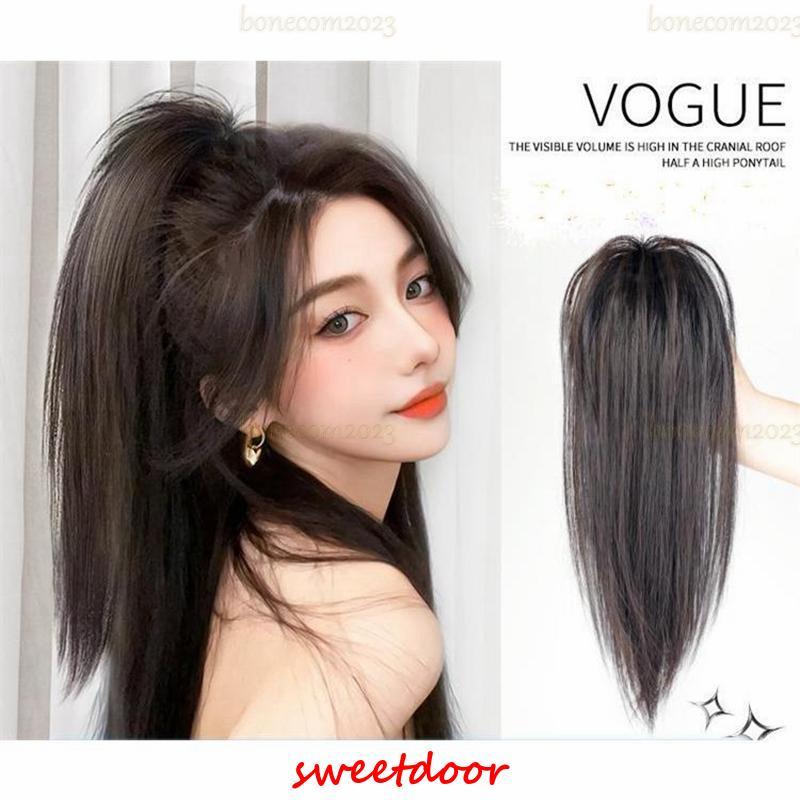 ウィッグ 黒 ハイポニーテール ロング ストレート 女装 レディース