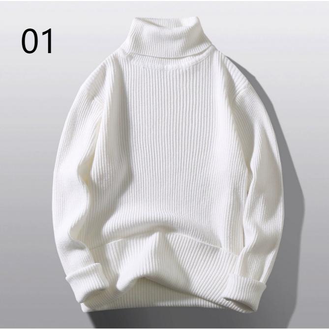 R&D.M.Co. リブ編みハイネックコットンニット　M ホワイト タートルネックセーター - ホワイト - レディース | H&M JP