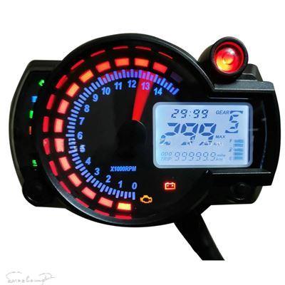 互換品 KOSO RX2N用 スピード計バイクメートル LCD デジタルダッシュボードランニング距離計 7 色バックライト MOTO 器械_6