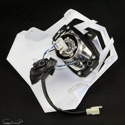 互換品 ヤマハ MXモトクロスエンデューロヘッドライトオフロードダートバイクヘッドランプフロントランニングライトマスクホンダCRF XR WRの画像