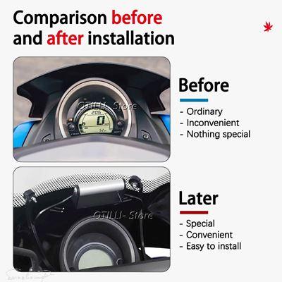 互換品 ヤマハ NMAX 155 2015年 - 2020年用 新型 NMAX155 アルミニウムナビゲーションブラケットホルダー GPS 電話スタンドフレーム 2019年 2018年_12