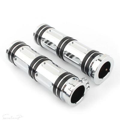 互換品 ハーレー 1インチ 25MM バイクハンドルグリップ CNC ハンドルバーグリップ ハーレー スポーツスター XL 1200 883 ダイナ ソフテイル ファットボ_5