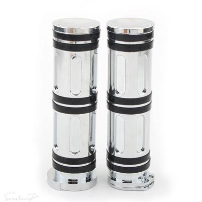 互換品 ハーレー 1インチ 25MM バイクハンドルグリップ CNC ハンドルバーグリップ ハーレー スポーツスター XL 1200 883 ダイナ ソフテイル ファットボ_6