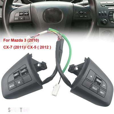 互換品 マツダ オリジナルカーハンドルボタンスイッチクルーズコントロールスイッチオーディオボタン 3 2010年CX-5 CX-7用_1