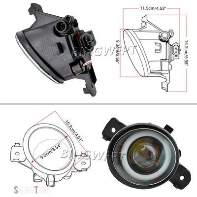 互換品 日産 2001年2006年 エクストレイルT30用2IN1エンジェルアイ 車用LEDレンズフォグランプデイタイムランニングライトDRLホワイト12V_5