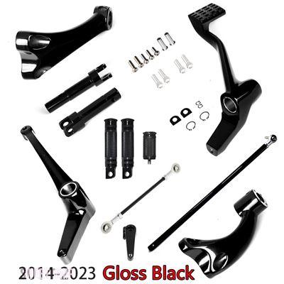 ハーレー バイク用ブラックフォワードコントロールキットペグレバー 