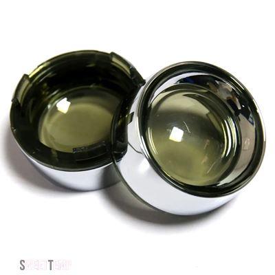 ブランド登録なし - 取り替えっこ品 スモークウィンカーレンズ メタルトリムリングバイザー ダイナツーリングストリートグライドソフテイルスポーツスター883 ハーレー 1有りの実