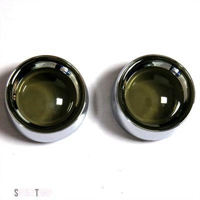 ブランド登録なし - 取り替えっこ品 スモークウィンカーレンズ メタルトリムリングバイザー ダイナツーリングストリートグライドソフテイルスポーツスター883 ハーレー 1有りの実