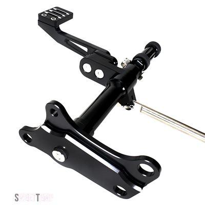 互換品 ハーレー 91-03年式 スポーツスター XL 883 1200モデル用 ブラック フォワードコントロール フットペグキット