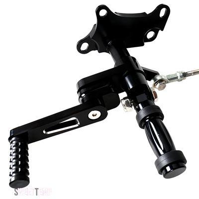 互換品 ハーレー 91-03年式 スポーツスター XL 883 1200モデル用 ブラック フォワードコントロール フットペグキット