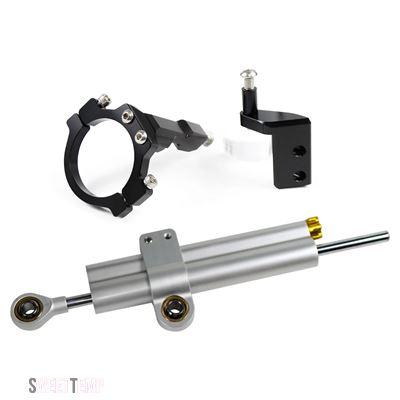 互換品 CFMOTO 調整式ステアリングスタビライザー ステアリングダンパーマウントブラケット モトクロスキット 450SR 2022 2023用_4