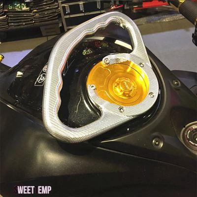 互換品 ヤマハ CNC 助手席用ハンドグリップハンドグリップタンクグラブバーハンドルアームレスト YZF-R6/R6S 1998-2018 2019 2020_11
