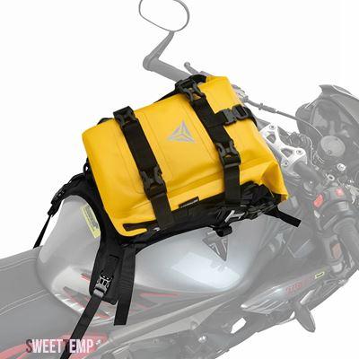 互換品 8L バイク燃料タンクバッグセット オイルタンクバッグ ツーリング用バックパック モトクロス用 汎用 ベース付き アウトドア用パック_8