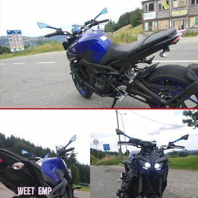 互換品】 ヤマハ MT09 MT-09 FJ09 FZ09用 汎用 バイクミラー CNCサイド