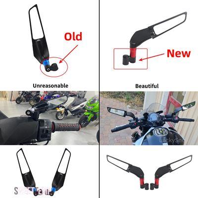 互換品 ホンダ CB600F CB919 CB599 CB600 HORNET CB500X/F用 汎用 バイクミラー ウインドウイングサイドバックミラー_19
