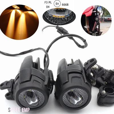 互換品 ホンダ 100W バイク用ヘッドライトフォグランプ LED 補助ドライビングライト スポットライトヘッドライト アンバーホワイト BMW R1200GS スズキ