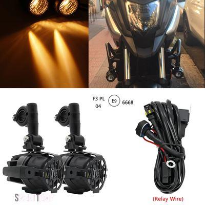 互換品 ホンダ 100W バイク用ヘッドライトフォグランプ LED 補助ドライビングライト スポットライトヘッドライト アンバーホワイト BMW R1200GS スズキ