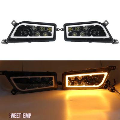 互換品 ヤマハ 2014年2016年式ポラリスRZR 900 S RZR XP 1000用LED H4ヘッドライト ターボオレンジ UTV ATV用LEDヘッドライト