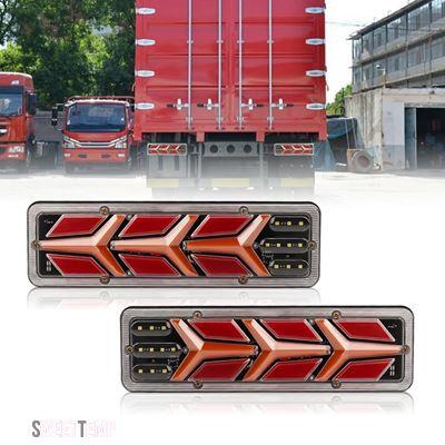 互換品 2X12V/24Vトラック用LEDリアテールライトトレーラー用ハザード