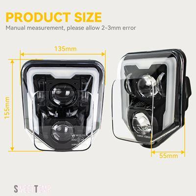 互換品 ハスクバーナ TE FE TC FC 125 250 300 350 450 501 701 250I 300I エンデューロ ダートバイク用 バイクヘッドライト MOTO LED ライト ヘッドラ_2