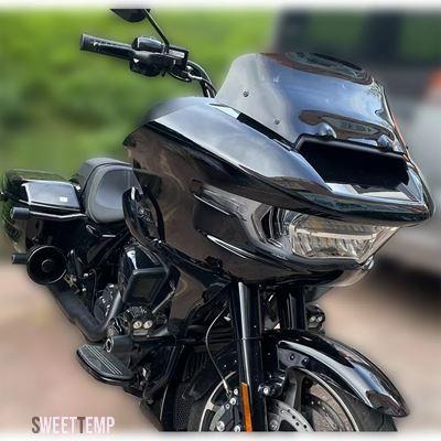 互換品 ハーレー ダビッドソン アクセサリー 9"ウェーブフロントガラス カラフルフロントスクリーン ツーリング CVO 121 117 ロードグライドST FLTRXSE_6