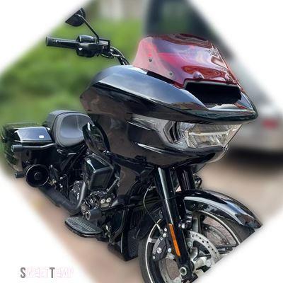 互換品 ハーレー ダビッドソン アクセサリー 9"ウェーブフロントガラス カラフルフロントスクリーン ツーリング CVO 121 117 ロードグライドST FLTRXSE_8