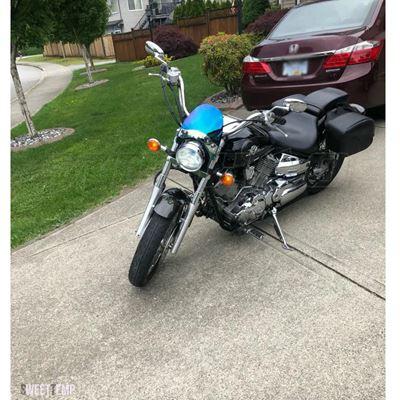 互換品 1985年〜2007年V-max Vmax 1200 VMX1200 Virago XV 250 535 XV535 XV250用 ヤマハ 固定フロントフォークマウントスクリーン_8