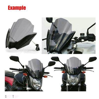 互換品 CB1000R CB300F CB500F CB500X用ストリートバイクフロントスクリーン ホンダ 2008年から2014年 2015年式 ブラック_8