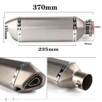 互換品 ホンダ 51mm 汎用エキゾーストマフラー ステンレススチールパイプ エスケープ モディファイド DBキラー Z900 MT07 NK400 Ninja250 R3用