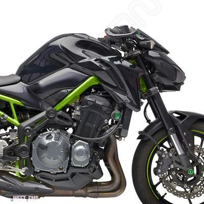 互換品 カワサキ 2017年 2018年 2019年式   Z900用 未塗装アクセサリー ガスタンクサイドトリムインサートカバーパネルフェアリングカウルプロテクショ_8