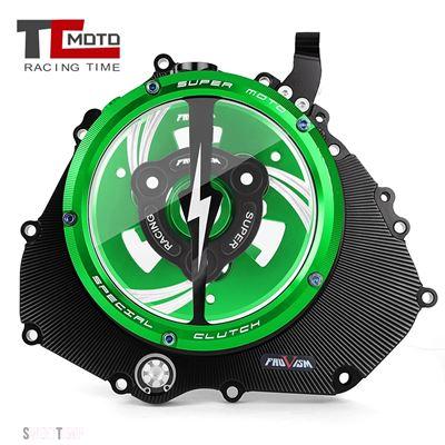 互換品 カワサキ クリアクラッチカバー ニンジャ400 Z400 Ninja400 2018-2023 2022年エンジンプロテクターガードスプリングリテーナープリプレッシャー
