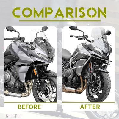 互換品 Tiger Sport 660 2022 エンジンガードプロテクター トライアンフ 2023用 クラッシュバーバンパーセーフティケージ転倒防止_4